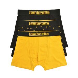Lambretta Mens Target Boxer Shorts (Pack of 3) / Black/Gold